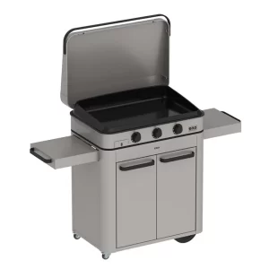 Combo Plancha A Gas Enosign 80 Inox Con Coperchio