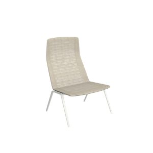 Poltrona Lounge Zebra Knit Fast Oro Perlato/B. Sabbia