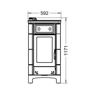 Termostufa a legna - Thermorossi Ardhea EVO5 Maiolica