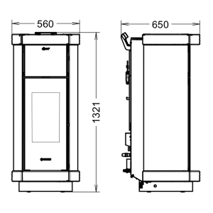 Termostufa a pellet Dorica Idra 29 Stone - Thermorossi