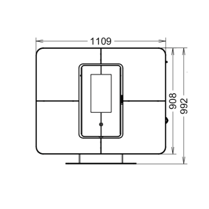 Termostufa a pellet - Thermorossi SlimQuadro Idra Gres