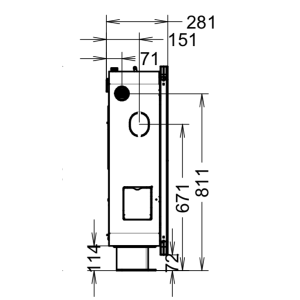 Stufa a pellet - Thermorossi SlimQuadro 9 Gres