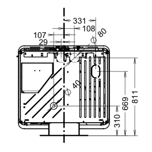 Stufa a pellet - Thermorossi SlimQuadro 9 Gres