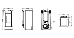 Termostufa a pellet Creo Idra 14 - Thermorossi