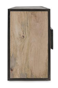 Mobile Porta TV Manchester 3C: Legno Mango, Acciaio