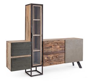 Credenza Manchester 2A-2C: Legno Mango, Acciaio