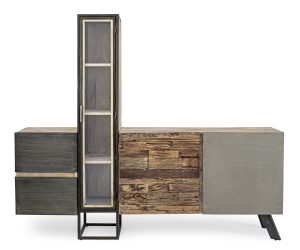 Credenza Manchester 2A-2C: Legno Mango, Acciaio